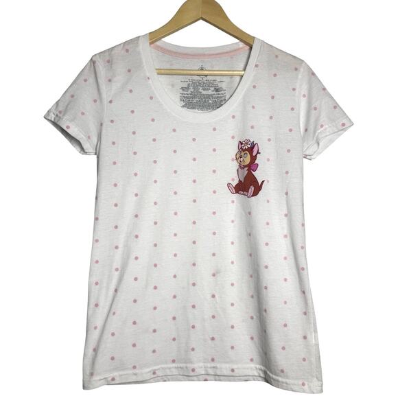 Disney Tops - DISNEY Alice in Wonderland Polka Dot Dinah Cat Graphic Tee/T-Shirt, Size S